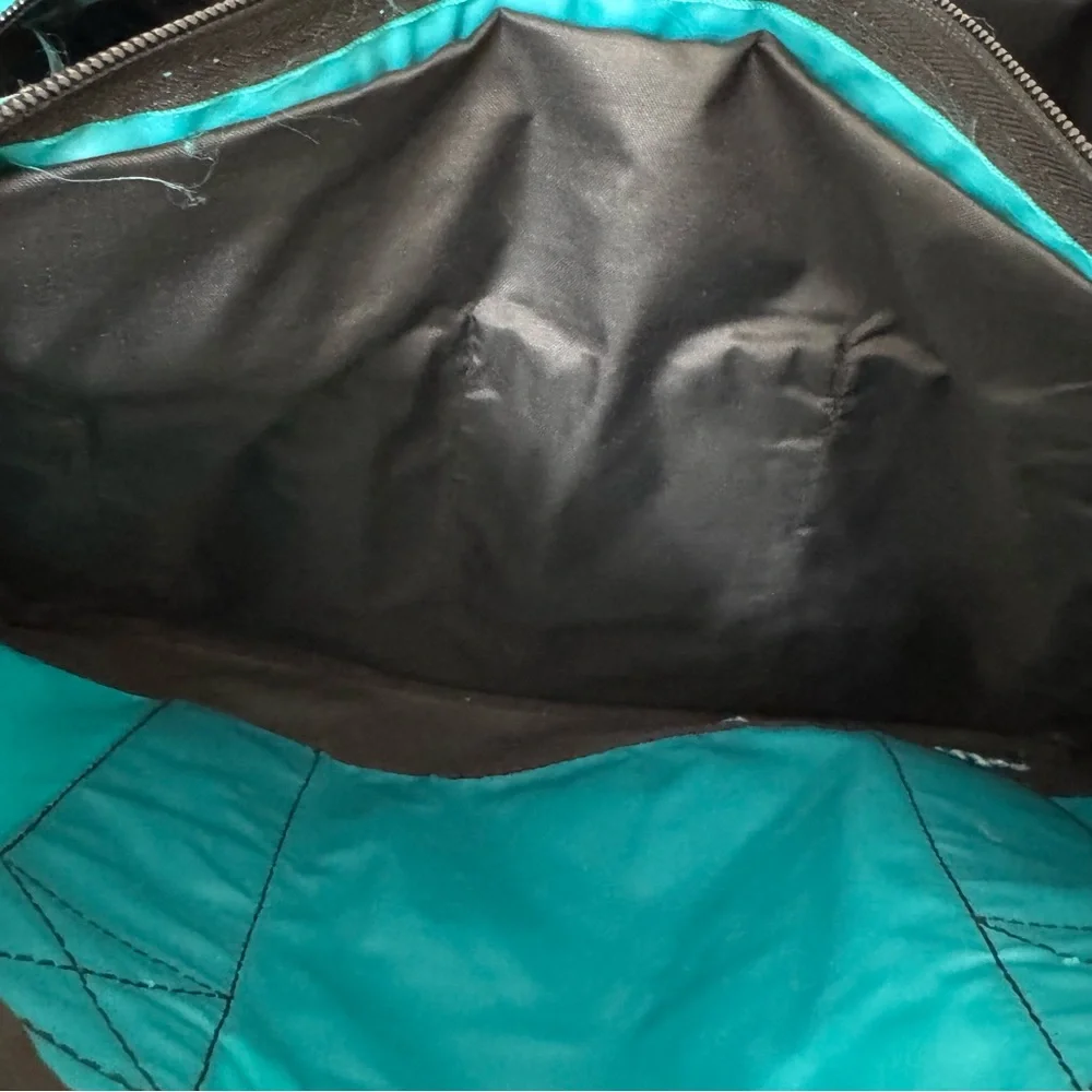 L.L. Bean Teal and Black Nylon Bag
